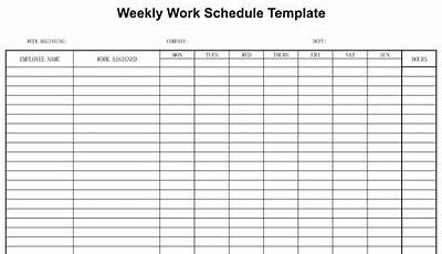 Printable Work Schedule Templates