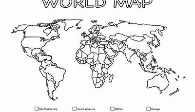 Printable World Map To Color