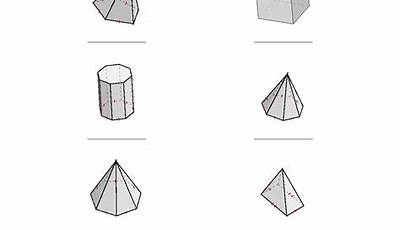 Prisms And Pyramids Worksheets