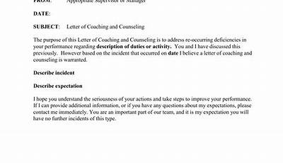 Proof Of Counseling Letter Sample