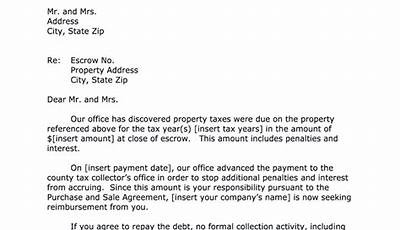 Property Tax Letter Sample