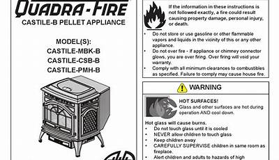 Quadrafire Castile Pellet Stove Manual