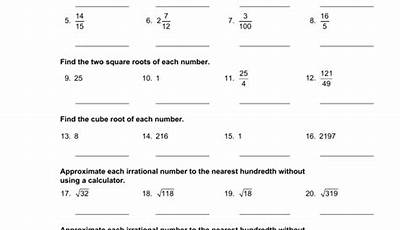 Rational And Irrational Number Worksheet