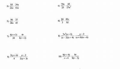 Rational Expressions Worksheet With Answers
