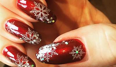 Red Christmas Nails Fancy