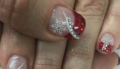 Red Christmas Nails For Teens