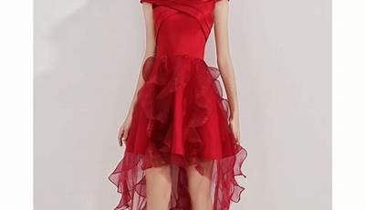 Red Hoco Dress Ruffles