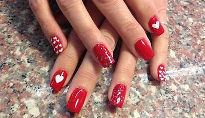 Red Nails For Valentines