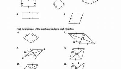 Rhombuses Rectangles And Squares Worksheet Answers