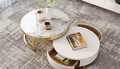 Round Coffee Table Decor Ideas Marble