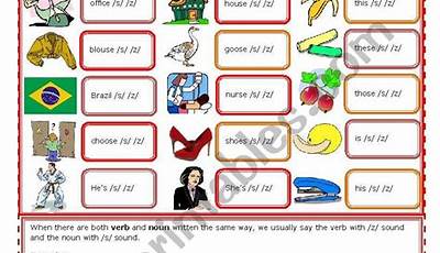 S/ And Z Sounds Worksheets