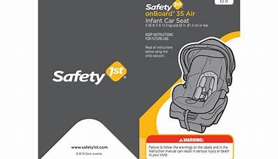 Safety First Infant Car Seat Manual