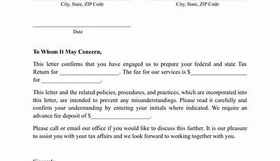 Sample Engagement Letter For Tax Services