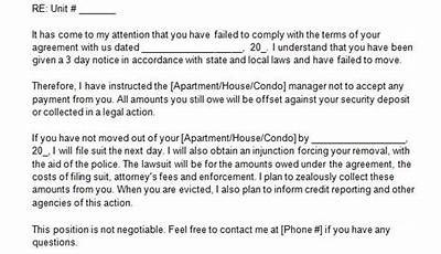 Sample Eviction Notice Letter