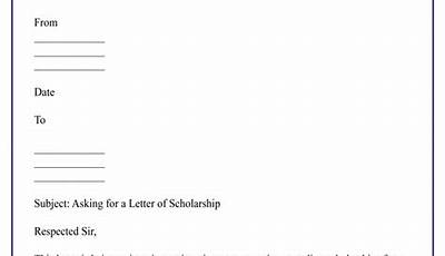 Sample Letter Asking For More Scholarship Money