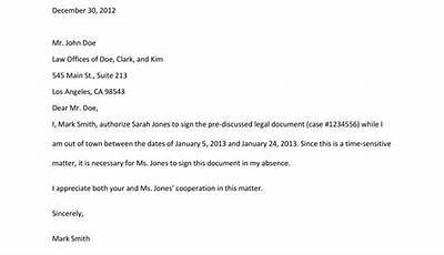 Sample Letter Authorization