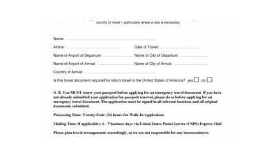 Sample Letter For Emergency Travel Document