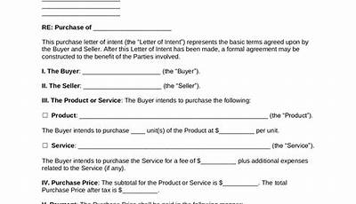 Sample Letter Of Intent To Purchase Property