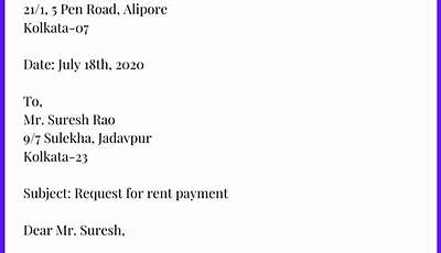 Sample Letter Requesting Rent Payment
