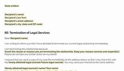 Sample Letter Terminating Attorney Client Relationship