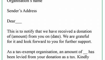Sample Tax Exempt Letter For Donations