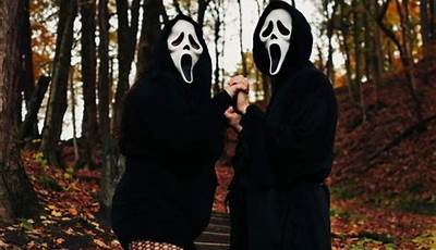 Scream Mask Valentines Photoshoot