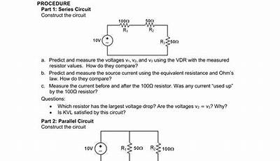 Series And Parallel Circuits Lab