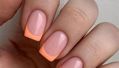 Short Acrylic Nails French Tip Color Fall