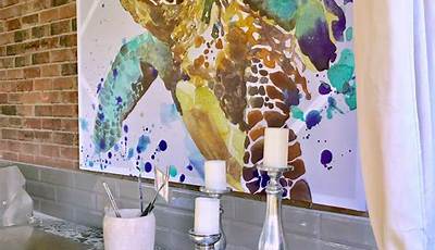 Shower Curtain Turned Wall Art