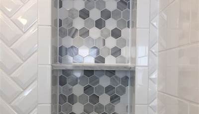 Shower Niche Hexagon Tile Ideas