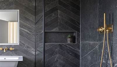 Shower Wall Tile Black