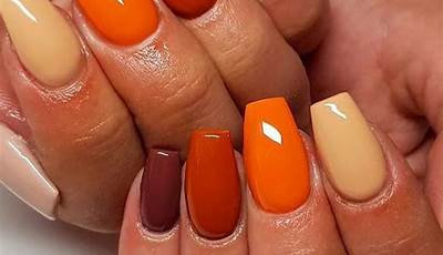 Simple Acrylic Nail Designs For Fall Color