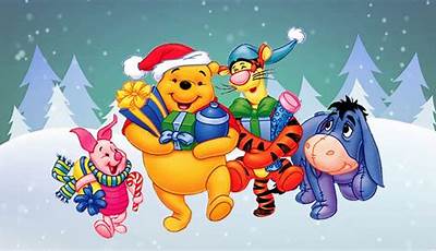 Simple Christmas Wallpaper Winnie The Pooh