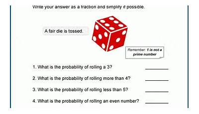 Simple Probability Worksheet With Answers