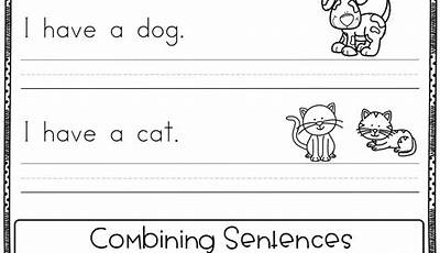 Simple Sentences Writing Sentences Worksheets For Kindergarten