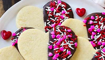 Simple Valentine Cookies Decorated