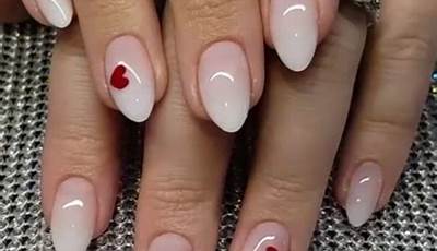 Simple Valentines Nails Ombre