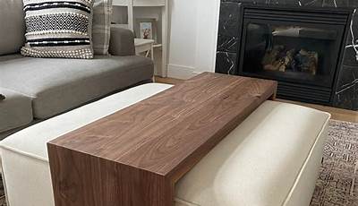 Sled Coffee Table With Ottoman