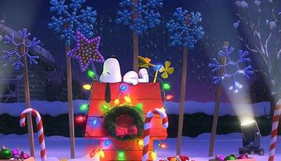 Snoopy Drops Christmas Wallpaper