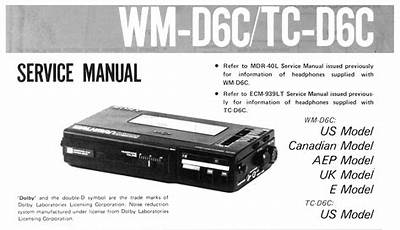 Sony Wm-D6C Service Manual