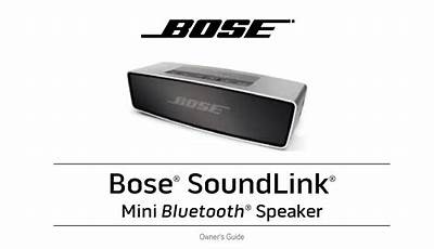 Soundlink Mini Bose Manual