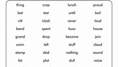 Spelling Test For Third Graders