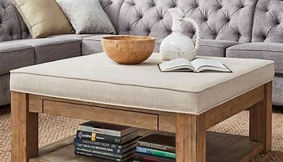 Square Ottoman Coffee Table Wood
