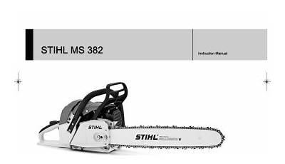 Stihl Ms 382 Owner Manual