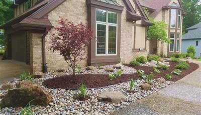 Stone Landscaping Front Yard