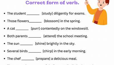 Subject-Verb Agreement Worksheets For Grade 9 With Answers