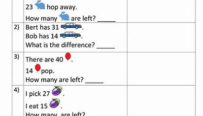 Subtraction Problems For 2Nd Graders