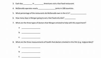 Supersize Me Video Worksheet Answers