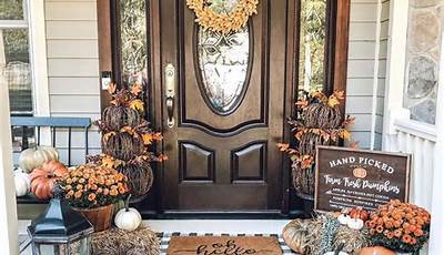 Teal Fall Front Porch Decor