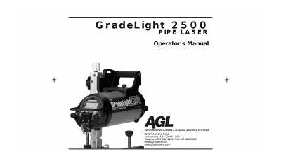 The Agl 2500 Pipe Laser Owners Manual